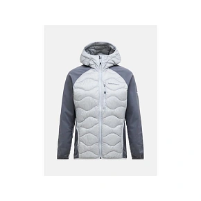 Pánská péřová bunda PEAK PERFORMANCE M Helium Down Hybrid Hood, šedá