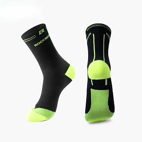Sportovní ponožky Rockbros, černé s fluorescenčními prvky, velikost M Sportovní ponožky Rockbros, černé s fluorescenčními prvky, velikost M