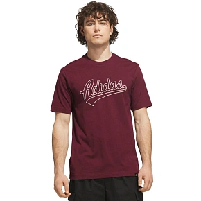 Koszulka męska adidas Varsity Tailsweep Graphic bordowa KS2180 pánské