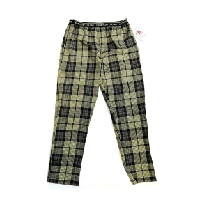 Pánské kalhoty na spaní NM1869E 1YS zeleno-černé - Calvin Klein