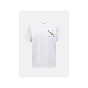 Pánské tričko PEAK PERFORMANCE M Explore Graphic Tee, bílá barva Pánské tričko PEAK PERFORMANCE M Explore Graphic Tee, bílá barva