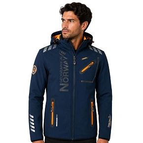 Softshellová bunda pánský Geographical Norway ROYAUTE MEN ASS A BS2 056 (WT1804H/GN-NAVY / oranžová)