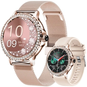 Dámské chytré hodinky Rubicon RNCF19-1 Rose Gold Náramek + řemínek Dámské chytré hodinky Rubicon RNCF19-1 Rose Gold Náramek + řemínek