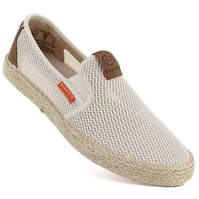 Pánské polobotky espadrille slip-on béžové Bugatti TT15305