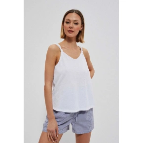 Bavlněný top Ladies Moodo bílý - FPrice