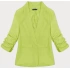 Dámské sako s nařasenými rukávy (22-356) limetkově zelené - Goodlooking