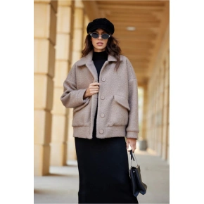 Dámská bunda KUR0027 hnědá - Roco Fashion