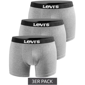 Pánské boxerky Levi's 3-Pack šedé bavlněné boxerky
