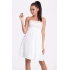 EVA & LOLA dámské značkové šaty s rozšířenou sukní bílé - Bílá / L - EVA&LOLA