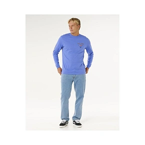 Pánské tričko RIP CURL Fade Out Icon L/S Tee, modré