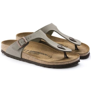 Dámské žabky Birkenstock Gizeh Stone Birko-Flor narrow šedé (0043393)