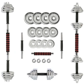 HMS STC21 2 x 10 kg činky v pouzdře chrom