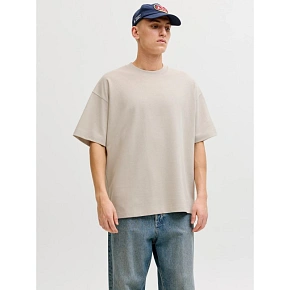 Jack&Jones pánské tričko JJEBARRON TEE SS O-NECK NOOS 12298906 MOONBEAM
