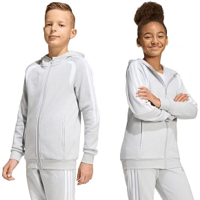 Dětská mikina adidas Tiro 26 League Sweat Full Zip Hoodie šedá KF3323 Dětská mikina adidas Tiro 26 League Sweat Full Zip Hoodie šedá KF3323