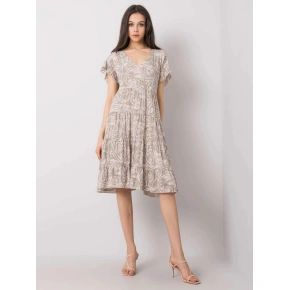 Dámské volné šaty s volánkem awd0465 - FPrice