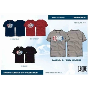LEONE pánské tričko LSM978/S16 šedé "XL"