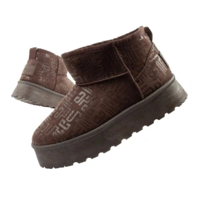 Lee Cooper snow boots women winter fashion fur insulated boots dark brown dámské