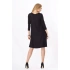 Dámské šaty volný střih 3/4 rukáv vhodné i pro těhotné středně dlouhé grafitové - Černá - BeYou