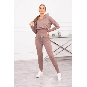 Dámská sada s širokými šňůrkami moka - Kesi