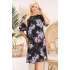Dámské šaty SC331 černé s květy - Karko