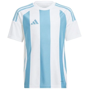 Dětské tričko adidas Striped 24 Jersey bílo-modré IW2137