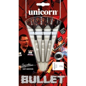 Šipky Unicorn Bullet z nerezové oceli - Gary Anderson 22g:27520|24g:27521|26g:27522