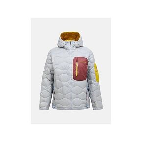 Pánská péřová bunda PEAK PERFORMANCE M Helium Utility Down Hood Jacket, šedá Pánská péřová bunda PEAK PERFORMANCE M Helium Utility Down Hood Jacket, šedá