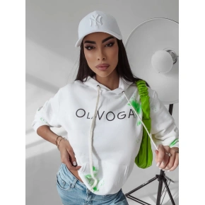 Dámská mikina 277250 ecru-zelená - Ola Voga