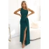 Třpitivé šaty 600-2 SELENA zelené - Numoco