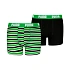Dětské boxerky Puma Everyday Striped, balení po 2 kusech, zeleno-černé, 938970 03