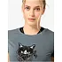 Koszulka z krótkim rękawkiem damska SUPER.NATURAL W BANDITO CAT TEE szara