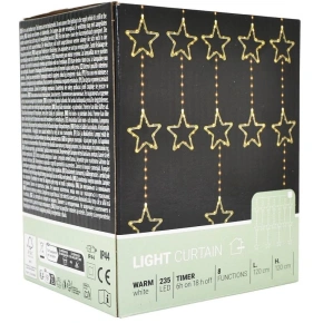 Světelné závěsy na vánoční stromek 120x120 CM 235LED WHITE STARS