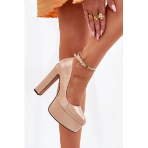 Dámské lodičky na sloupku C-240 béžová -  Step in style