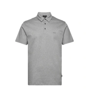 Pánská polokošile BOSS Palosh 30 silver slim fit šedá (50471335-041)