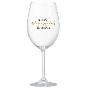 NEJLEPŠÍ STEJNĚ PSYCHO KAMARÁDKA - čirá sklenice na víno 350 ml