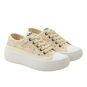 Lee Cooper dámské sportovní boty beige platform lace-up dámské