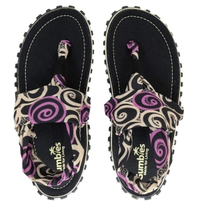 Gumbies - dámské žabky Slingback - BLACK SWIRLS
