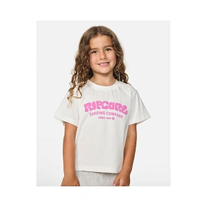 Dětské tričko RIP CURL Surf Puff Relaxed Tee – Girl, bílé Dětské tričko RIP CURL Surf Puff Relaxed Tee – Girl, bílé