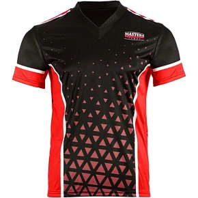 Tričko s výstřihem do V pro point-fighting MASTERS „COMBAT JUNIOR“, černé a červené (WAKO APPROVED) Tričko s výstřihem do V pro point-fighting MASTERS „COMBAT JUNIOR“, černé a červené (WAKO APPROVED)