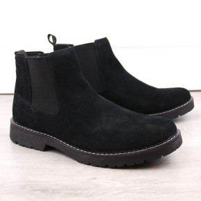 Černé kožené nazouvací pantofle Filippo M PAW499A