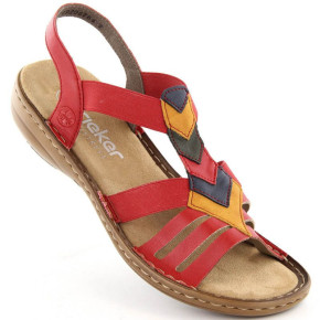 Pohodlné sandály s gumičkami Rieker W RKR690 red
