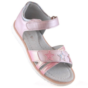 Miss❤E Jr EVE427A sandály na suchý zip růžové