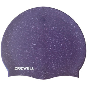 Silikonová plavecká čepice Crowell Recycling Pearl ve fialové barvě.4