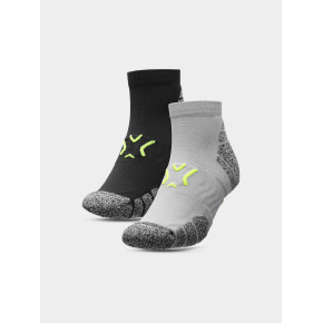 Pánské tréninkové ponožky 4FSS23USOCM152-91S šedé - 4F