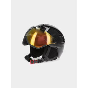 Dámská lyžařská helma s vestavěnými brýlemi 4FWAW23AHELF032-20S černá - 4F