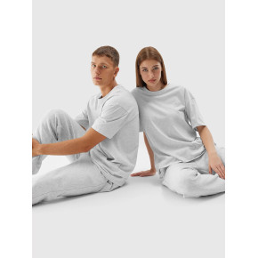 Unisex bavlněné tričko 4FAW23TTSHU0885-27M šedé - 4F